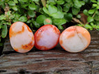 Polished Carnelian Agate Gemstone Galets x 20 From Madagascar