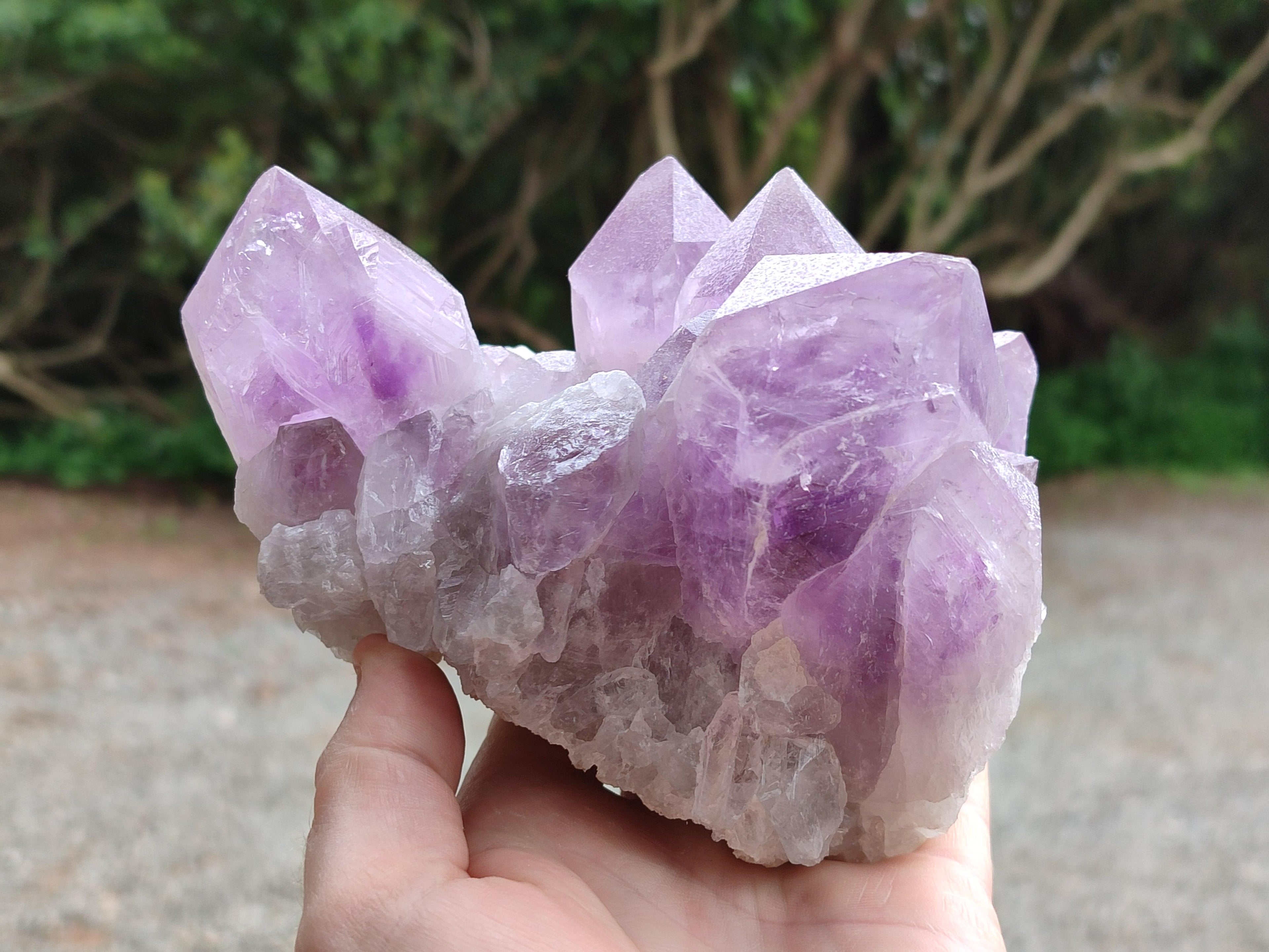 Natural Jacaranda Amethyst Crystal Clusters x 2 From Mumbwa, Zambia