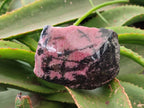 Polished On One Side Rhodonite Nodules x 4 From Ambindavato, Madagascar