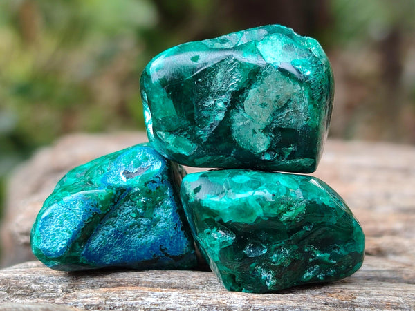Polished Dioptase Free Forms x 20 From Likasi, Congo