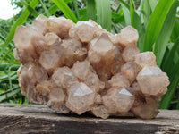 Natural Large Smokey Phantom Quartz Cluster x 1 From Luena, Congo