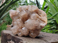 Natural Large Smokey Phantom Quartz Cluster x 1 From Luena, Congo