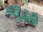Natural Crystalline Malachite Specimens x 2 From Tenke Fungurume, Congo