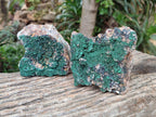 Natural Crystalline Malachite Specimens x 2 From Tenke Fungurume, Congo