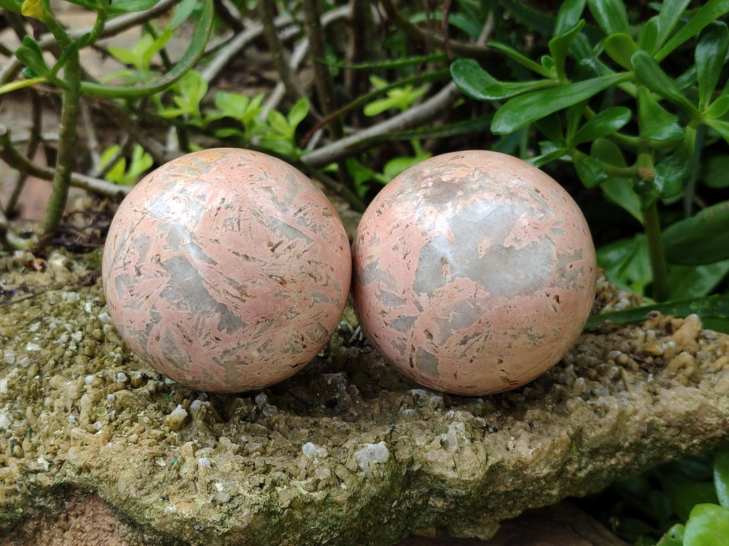 Polished Runestone Moonstone Feldspar Spheres x 4 From Madagascar
