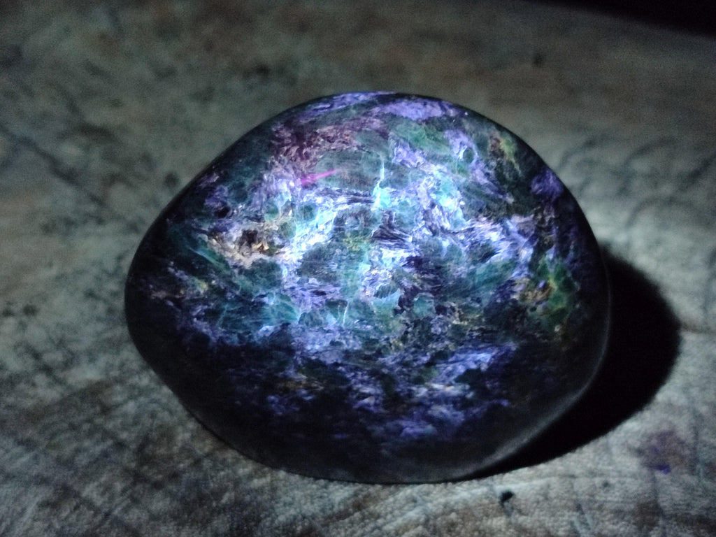 Polished Emerald Mica 'Mutokolite' Standing Free Forms x 3 From Mutoko, Zimbabwe