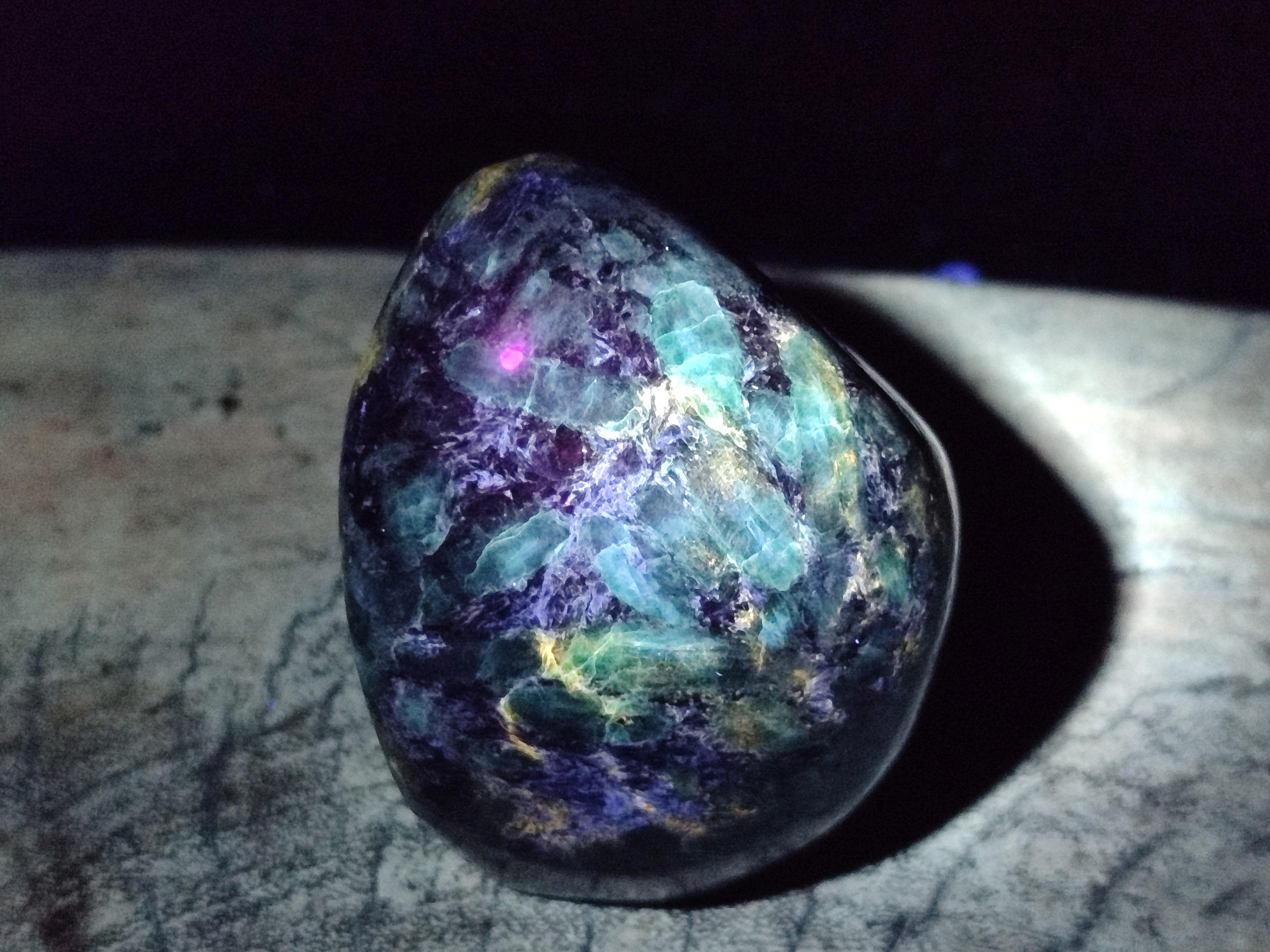 Polished Emerald Mica 'Mutokolite' Standing Free Forms x 3 From Mutoko, Zimbabwe