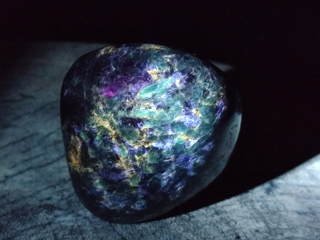 Polished Emerald Mica 'Mutokolite' Standing Free Forms x 3 From Mutoko, Zimbabwe