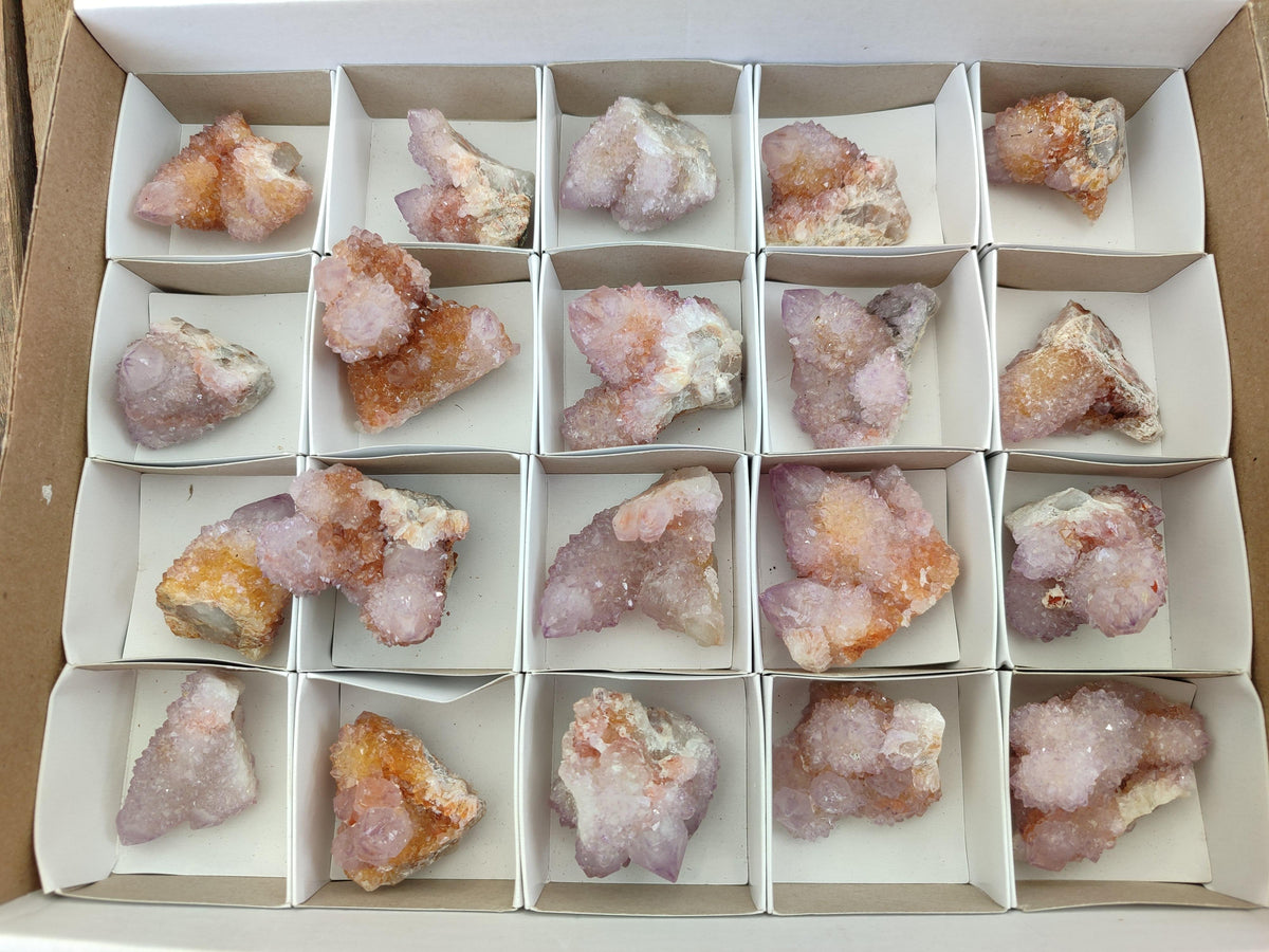 Natural Ametrine Spirit Crystals And Clusters x 20 From Boekenhouthoek, South Africa
