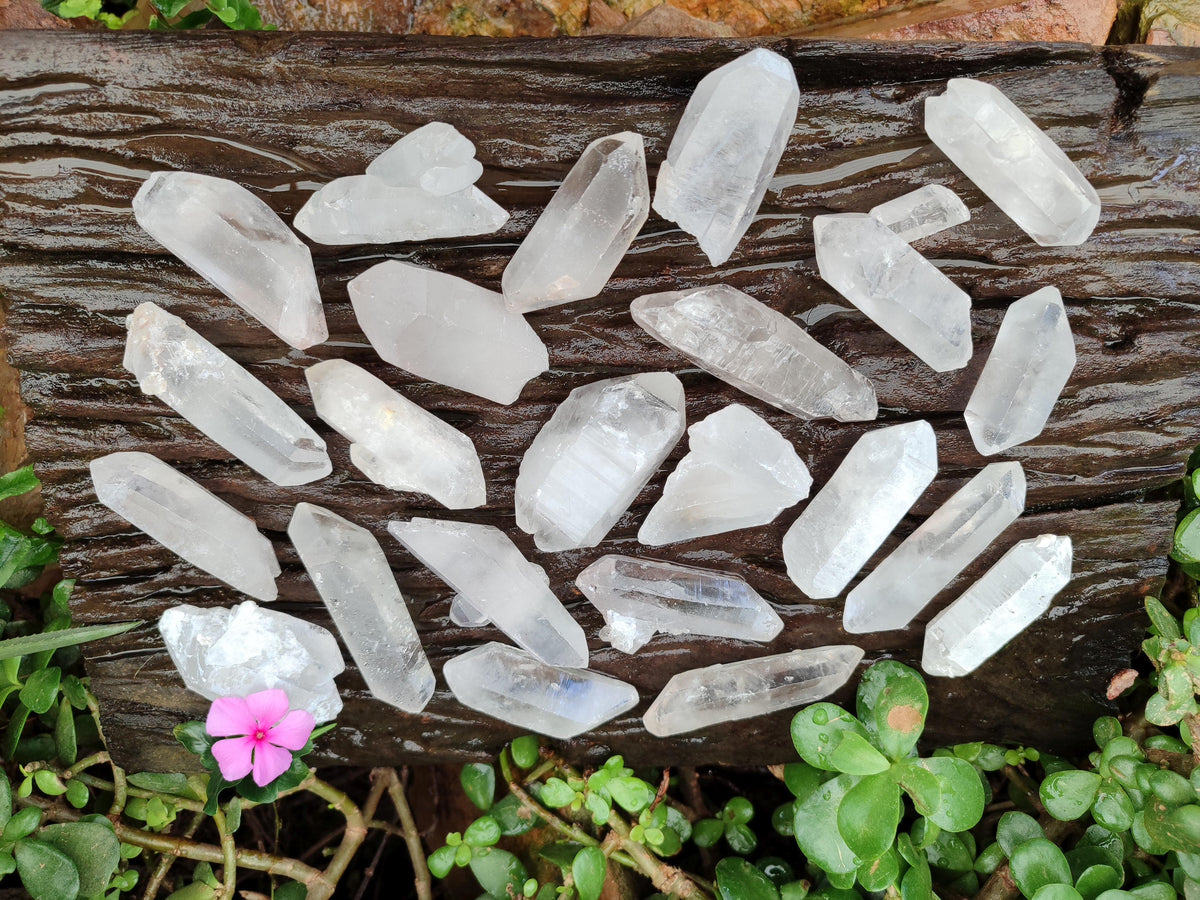 Natural Double Terminated Clear Quartz Crystals x 35 From Madagascar