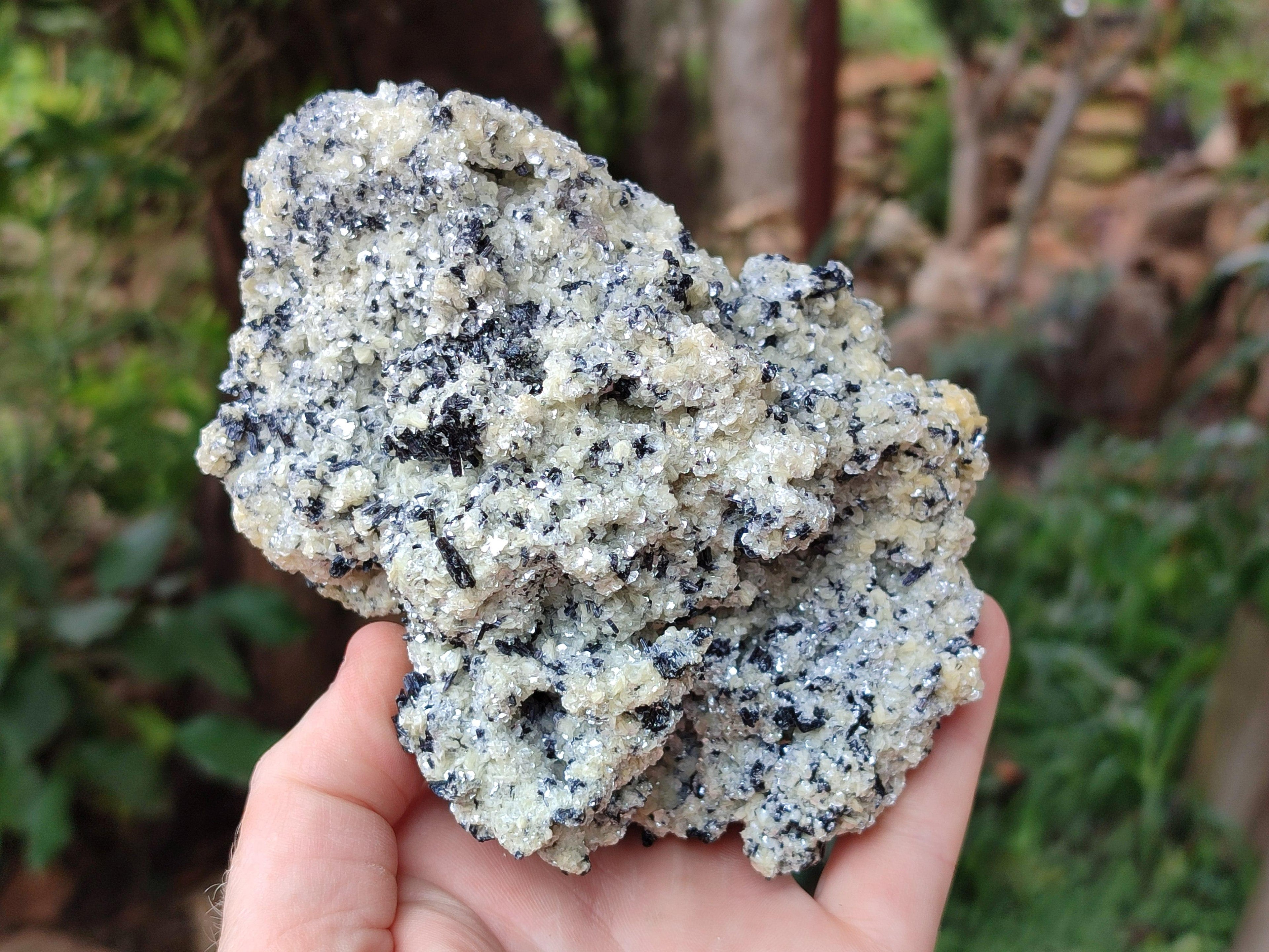 Natural Schorl Black Tourmaline with Vermiculite x 2 From Erongo, Namibia