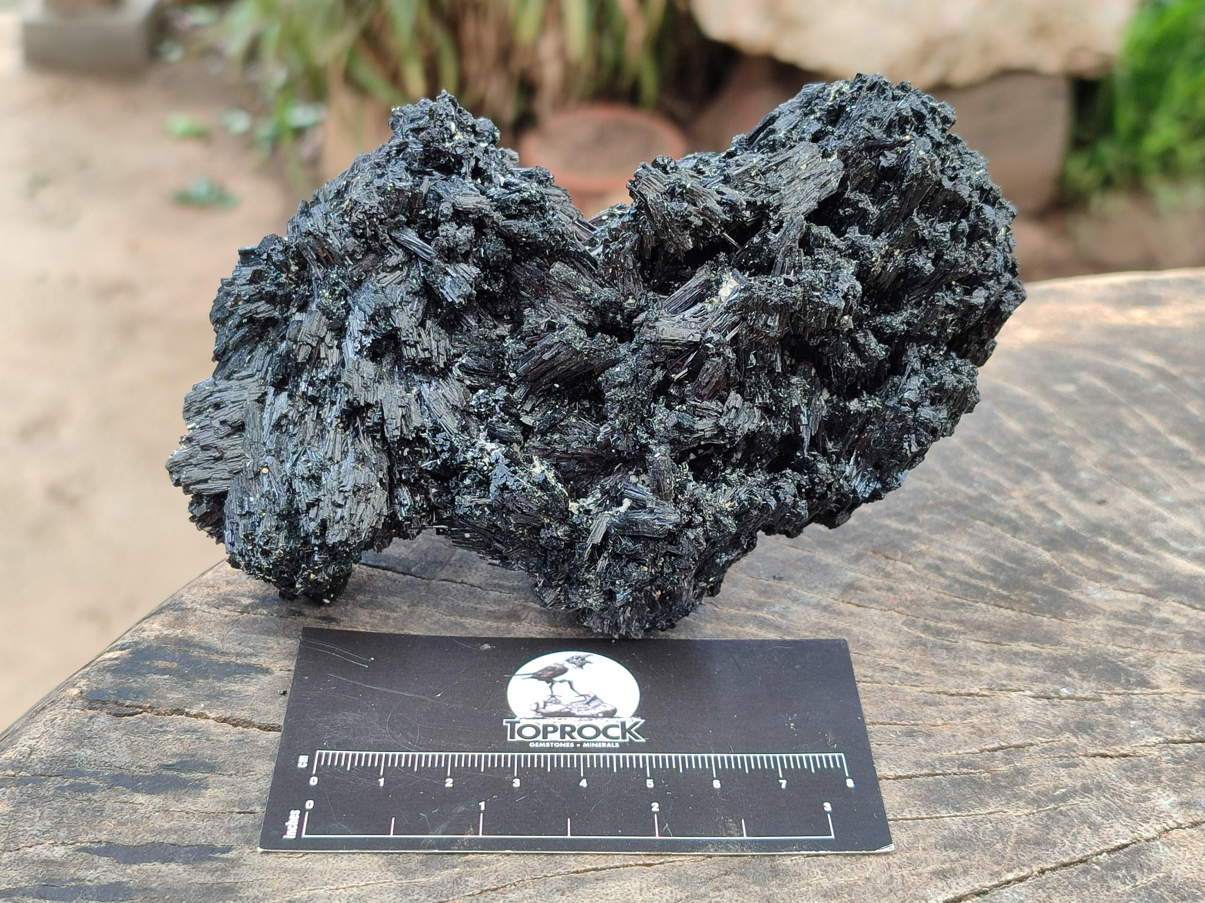 Natural Schorl Black Tourmaline with Vermiculite x 2 From Erongo, Namibia