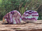 Polished Watermelon Fluorite Free Forms x 6 From Uis, Namibia