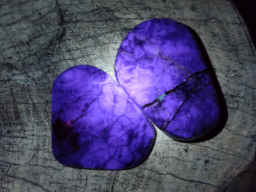 Polished Watermelon Fluorite Free Forms x 6 From Uis, Namibia