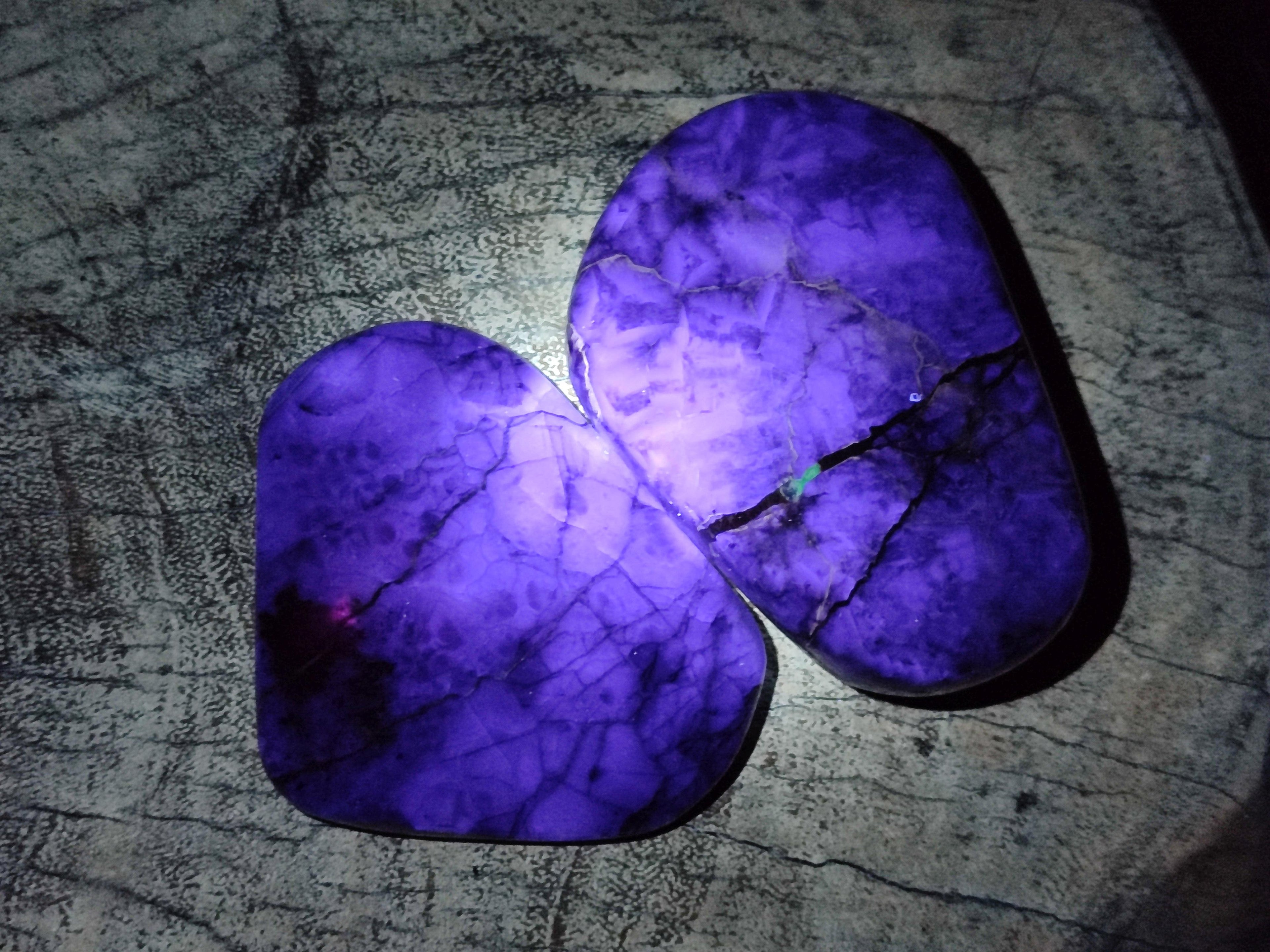 Polished Watermelon Fluorite Free Forms x 6 From Uis, Namibia