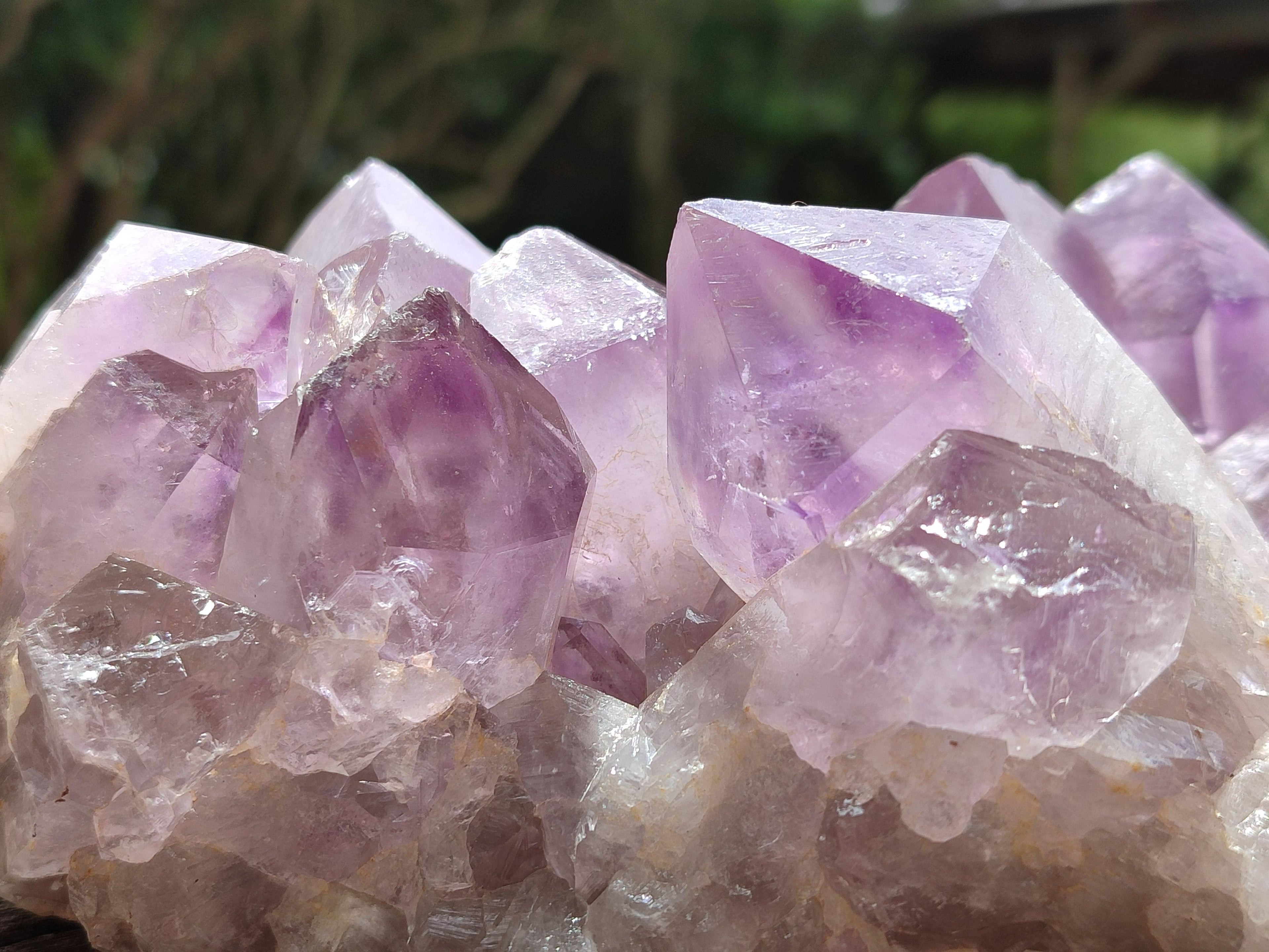 Natural Jacaranda Amethyst Crystal Clusters x 2 From Mumbwa, Zambia