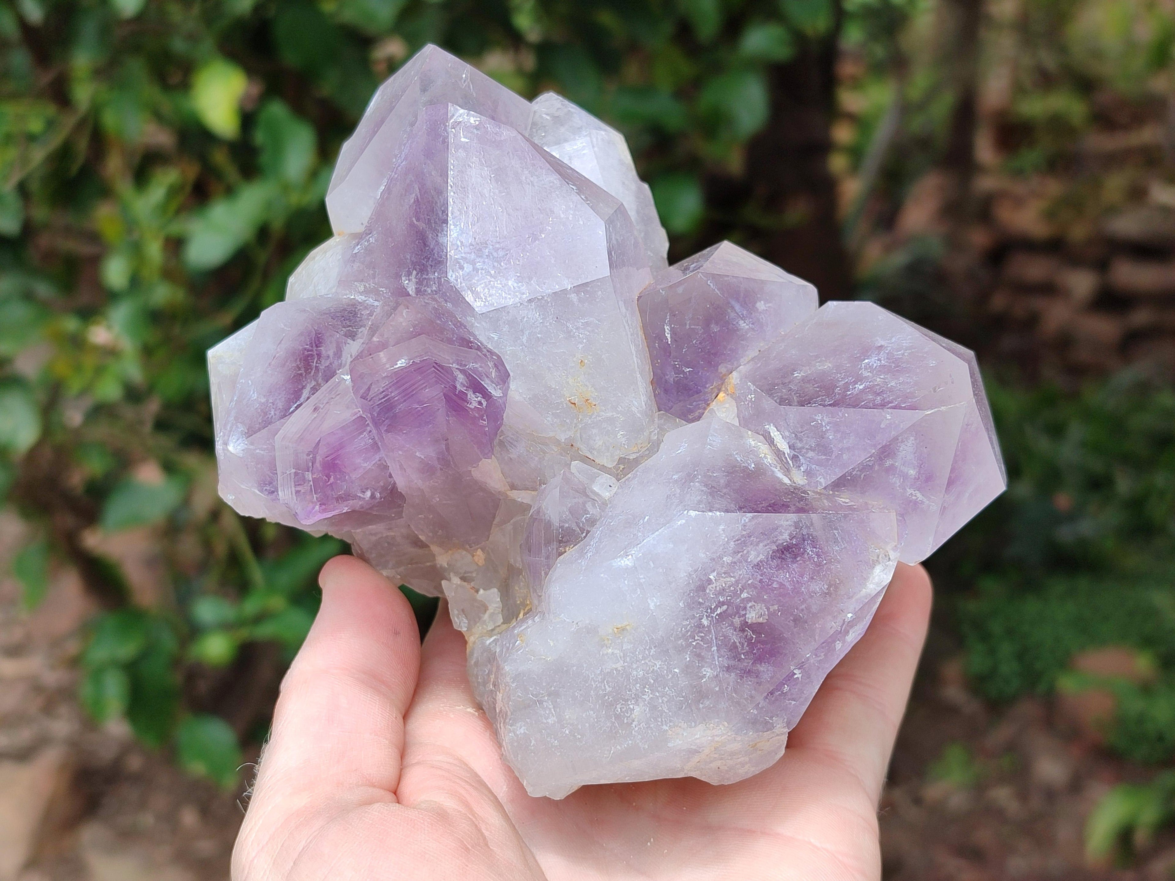 Natural Jacaranda Amethyst Crystal Clusters x 2 From Mumbwa, Zambia
