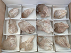 Natural Small Selected Luena Smokey Phantom Quartz Crystals x 12 From Congo