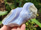 Natural Blue Lace Agate Geode Specimens x 6 From Nsanje, Malawi