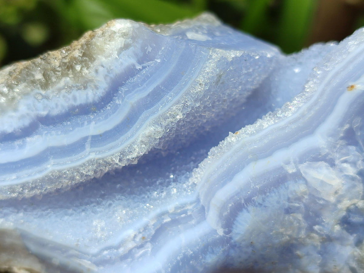 Natural Blue Lace Agate Geode Specimens x 6 From Nsanje, Malawi