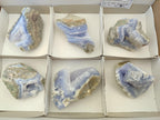 Natural Blue Lace Agate Geode Specimens x 6 From Nsanje, Malawi