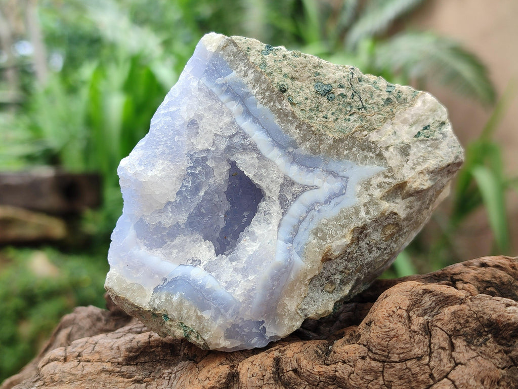 Natural Blue Lace Agate Geode Specimens x 6 From Nsanje, Malawi