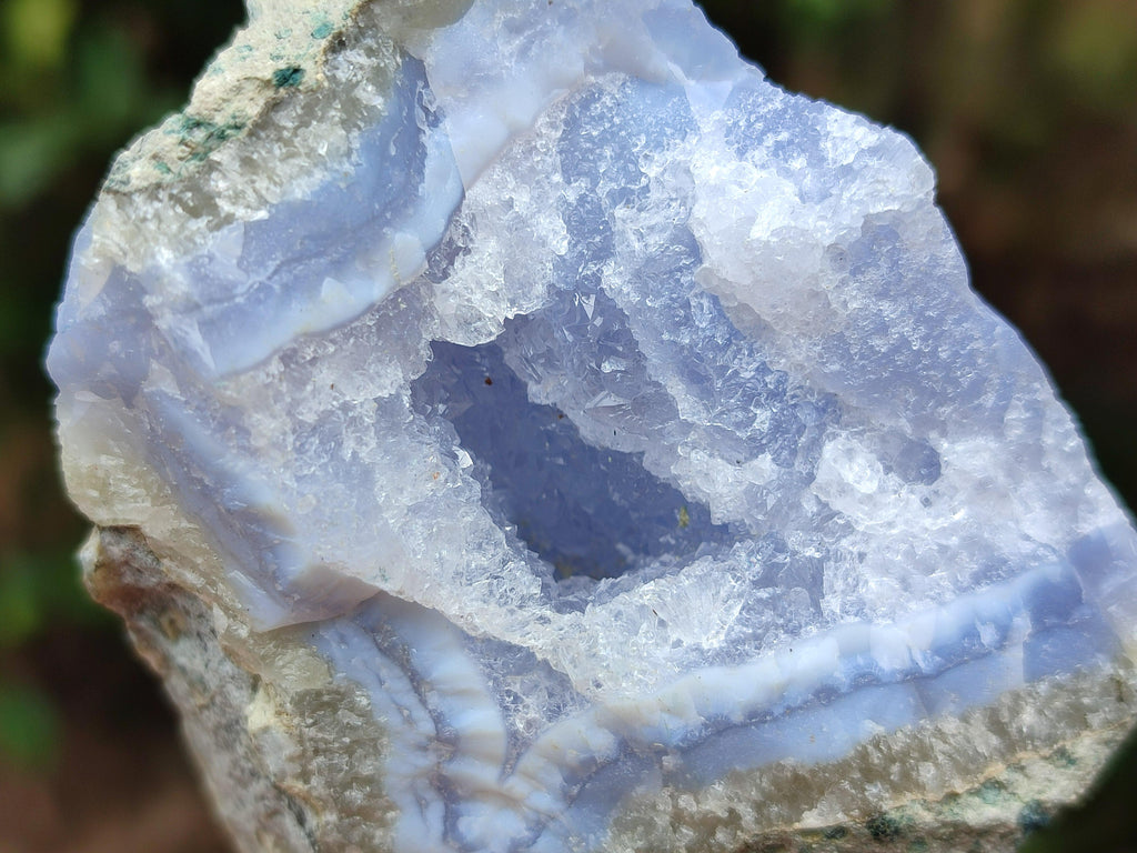 Natural Blue Lace Agate Geode Specimens x 6 From Nsanje, Malawi