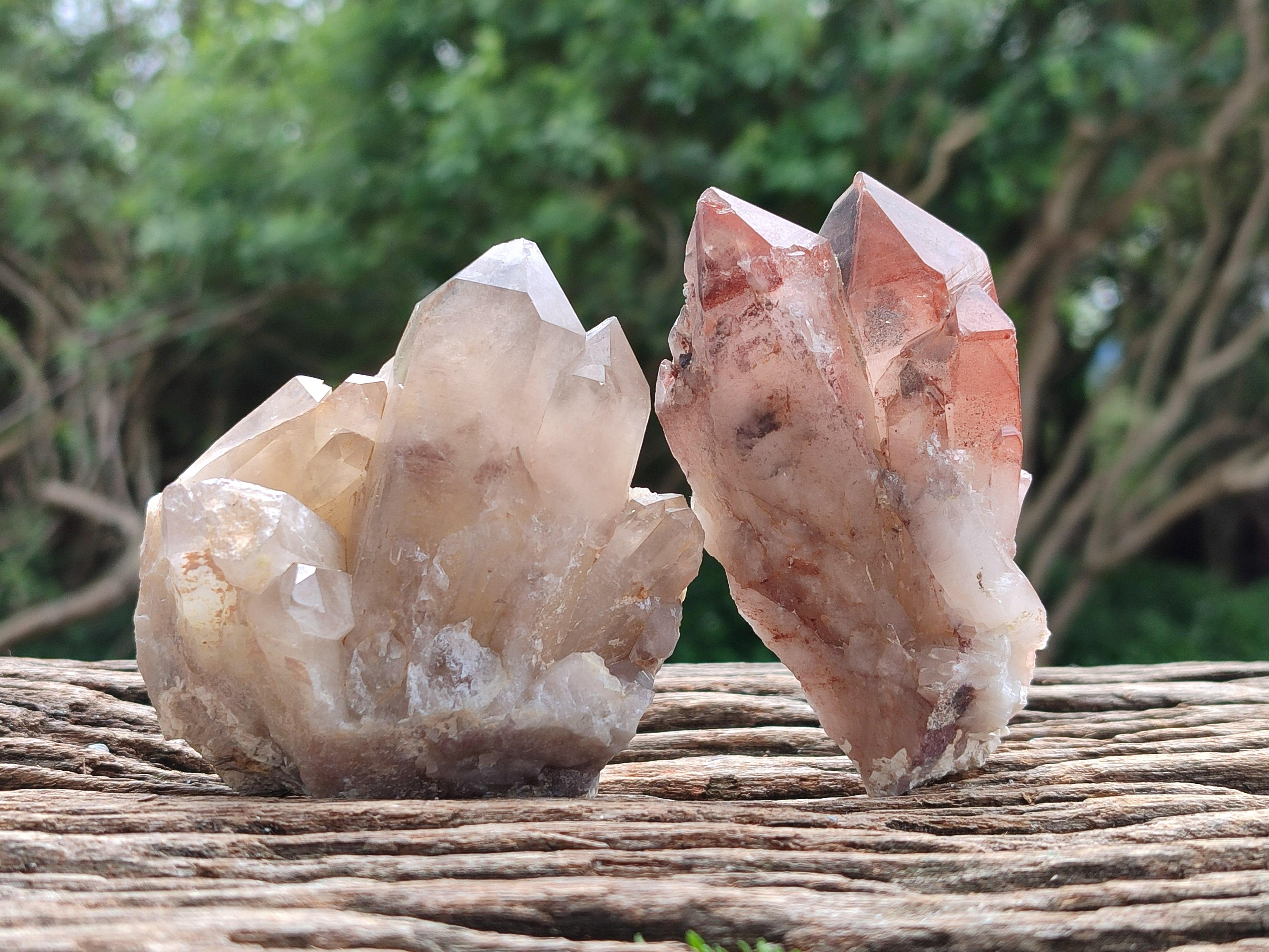 Natural Red Hematoid Quartz Clusters And Crystals x 6 From Karoi, Zimbabwe