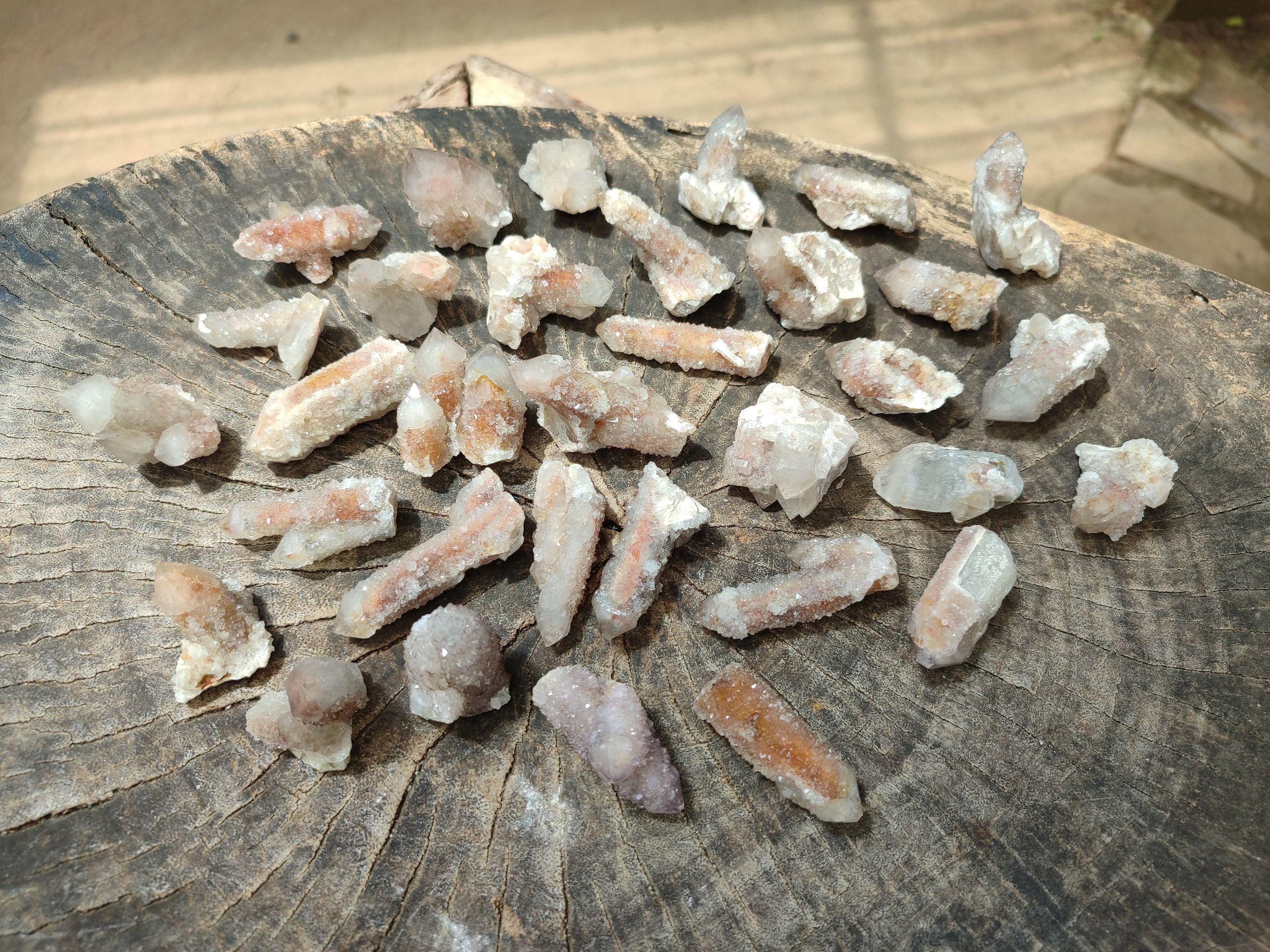 Natural Golden Limonite Spirit Quartz Crystals x 70 From Boekenhouthoek, South Africa