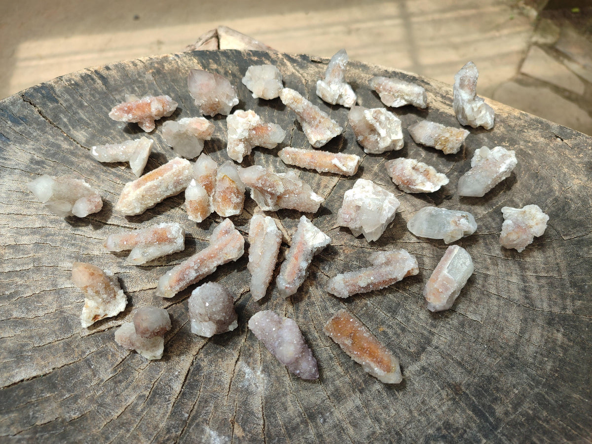 Natural Golden Limonite Spirit Quartz Crystals x 70 From Boekenhouthoek, South Africa