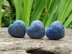 Polished Lazulite Hearts x 35 From Madagascar