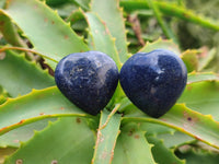 Polished Lazulite Hearts x 35 From Madagascar