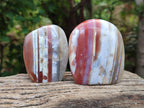 Polished Red Shashe River Agate Standing And Free Forms x 6 From Shashe River, Zimbabwe