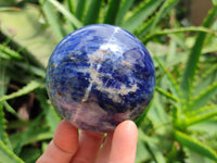 Polished Sodalite Spheres x 2 From Kunene River, Namibia