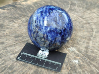 Polished Sodalite Spheres x 2 From Kunene River, Namibia