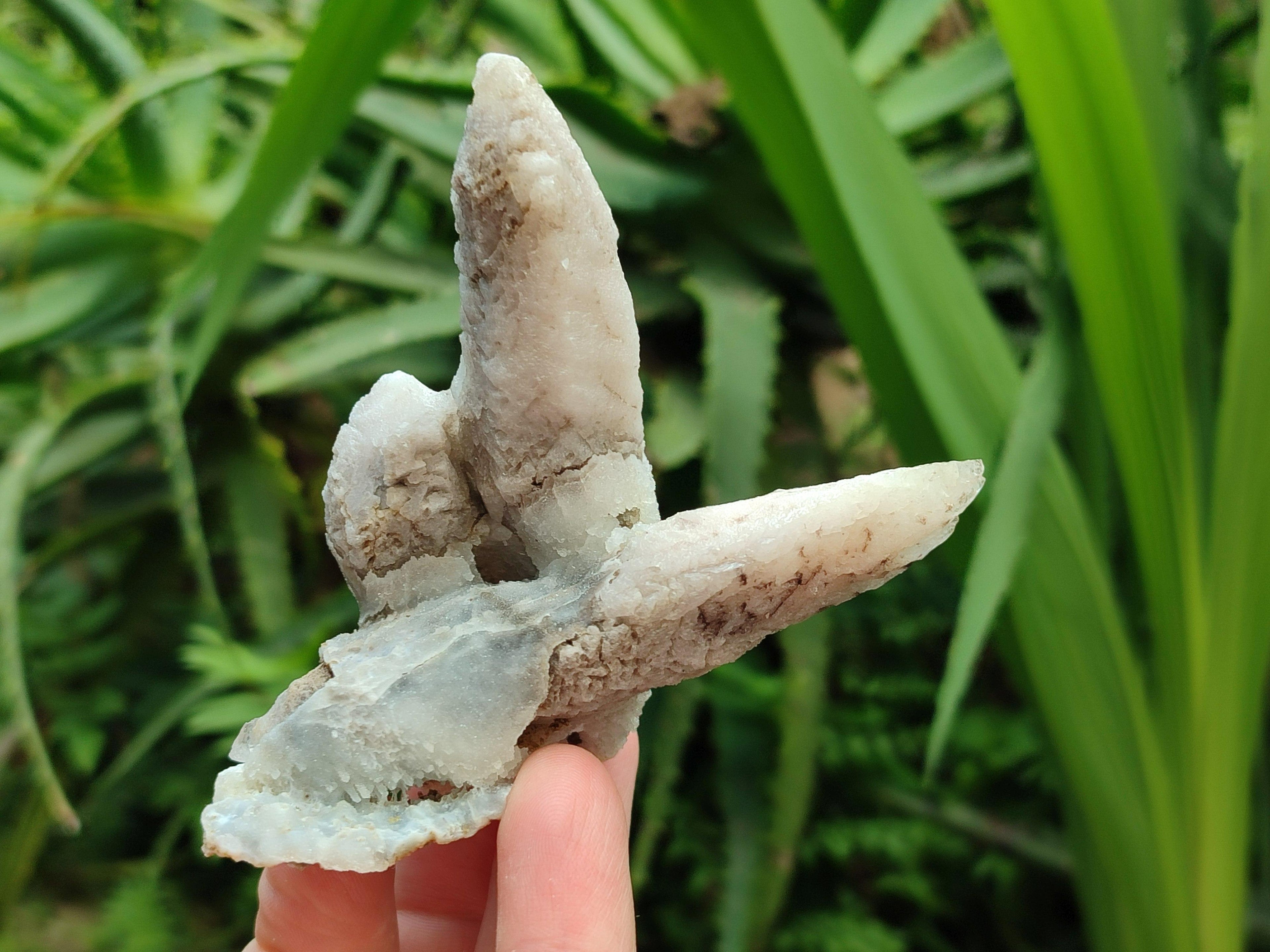 Natural Drusy Quartz Coated Calcite Spearhead Specimens x 12 From Alberts Mountain, Lesotho