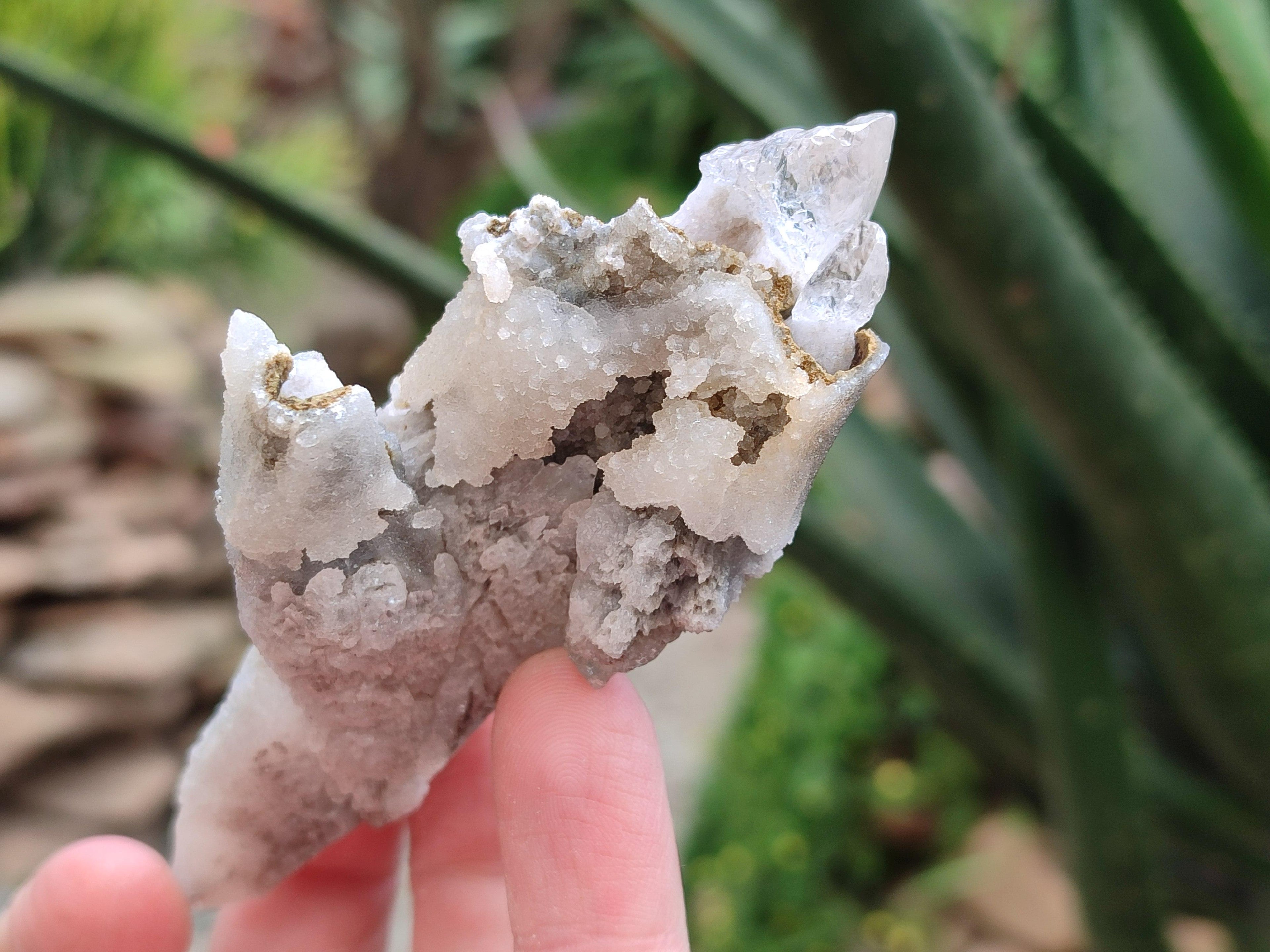 Natural Drusy Quartz Coated Calcite Spearhead Specimens x 12 From Alberts Mountain, Lesotho