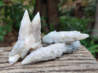 Natural Drusy Quartz Coated Calcite Spearhead Specimens x 12 From Alberts Mountain, Lesotho