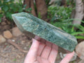 Polished Fuchsite Quartz Point x 3 From Andakatany, Madagascar