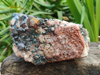 Natural Large Goethite Coated Blacknite Quartz Cluster x 1 From Madagascar