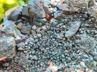 Natural Large Goethite Coated Blacknite Quartz Cluster x 1 From Madagascar
