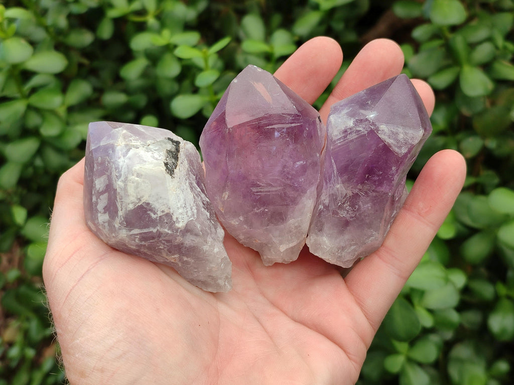Polished Jacaranda Amethyst Crystals x 12 From Mumbwa, Zambia