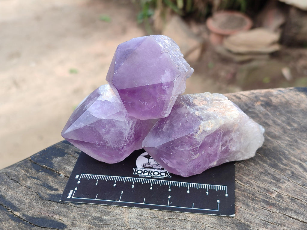 Polished Jacaranda Amethyst Crystals x 12 From Mumbwa, Zambia