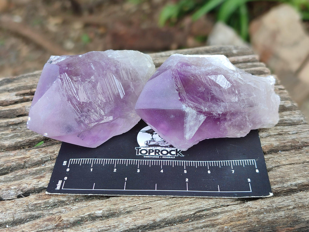 Polished Jacaranda Amethyst Crystals x 12 From Mumbwa, Zambia