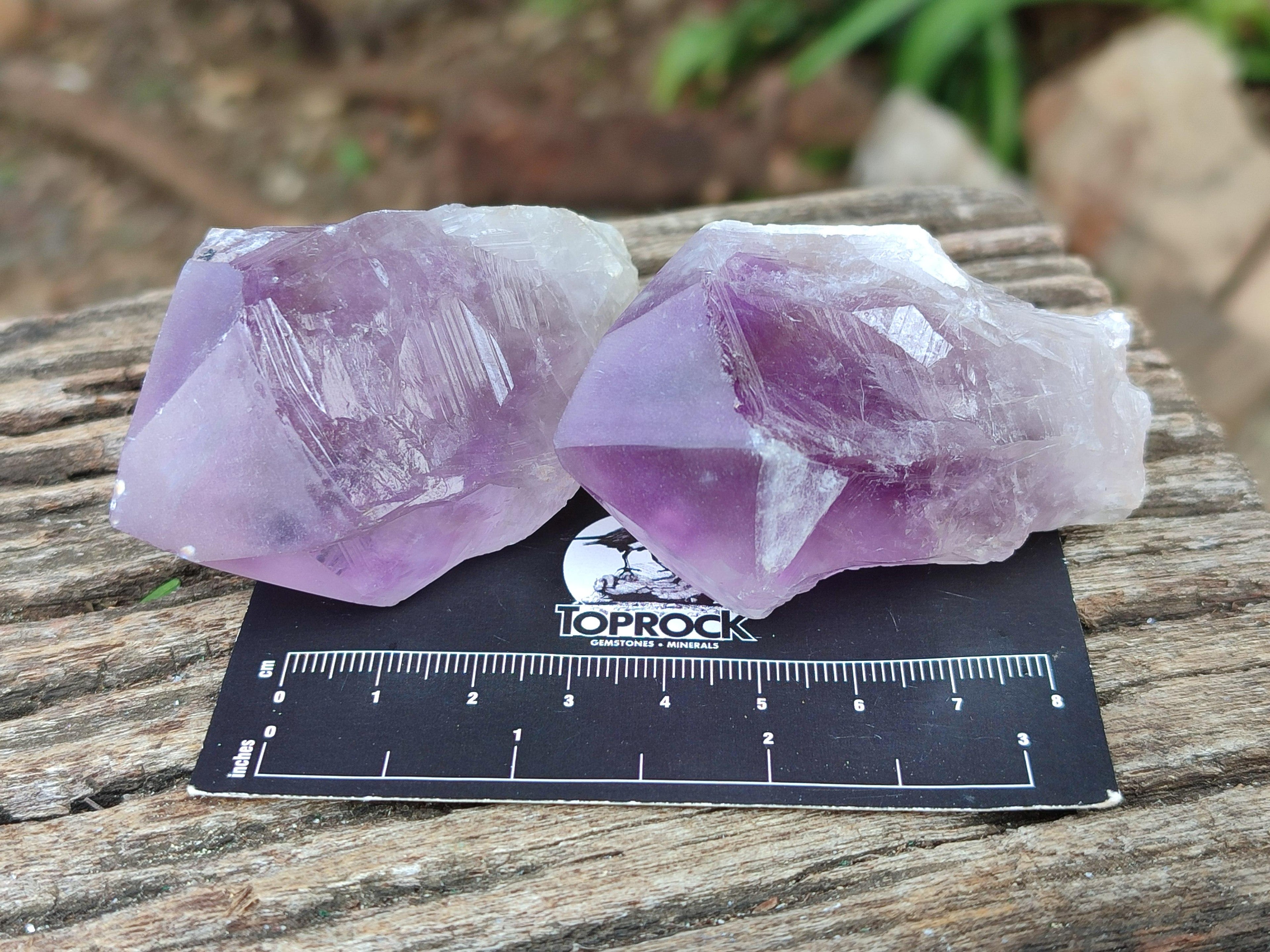 Polished Jacaranda Amethyst Crystals x 12 From Mumbwa, Zambia