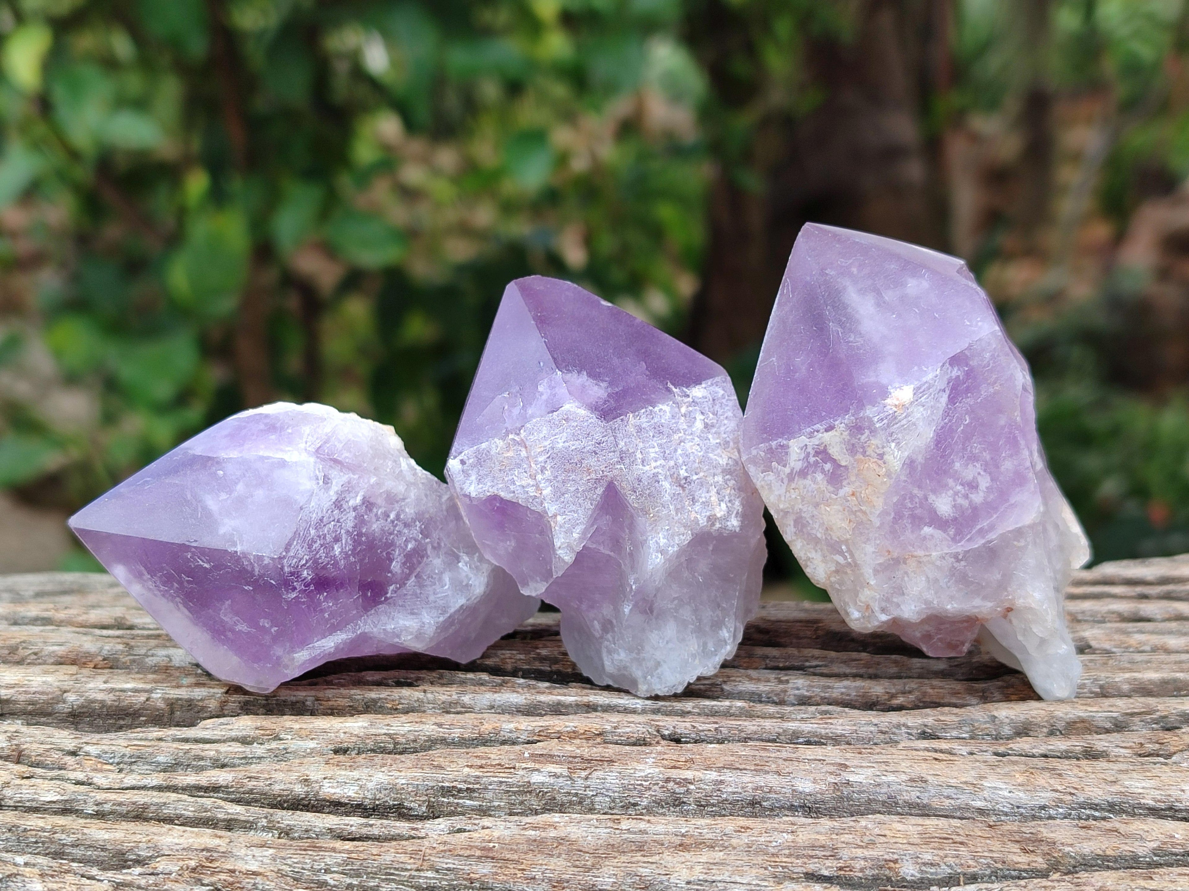 Polished Jacaranda Amethyst Crystals x 12 From Mumbwa, Zambia