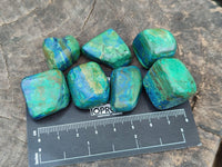 Polished Azurite And Flower Banded Malachite Free Forms x 70 From Congo