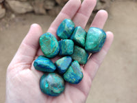 Polished Azurite And Flower Banded Malachite Free Forms x 70 From Congo