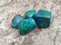 Polished Azurite And Flower Banded Malachite Free Forms x 70 From Congo