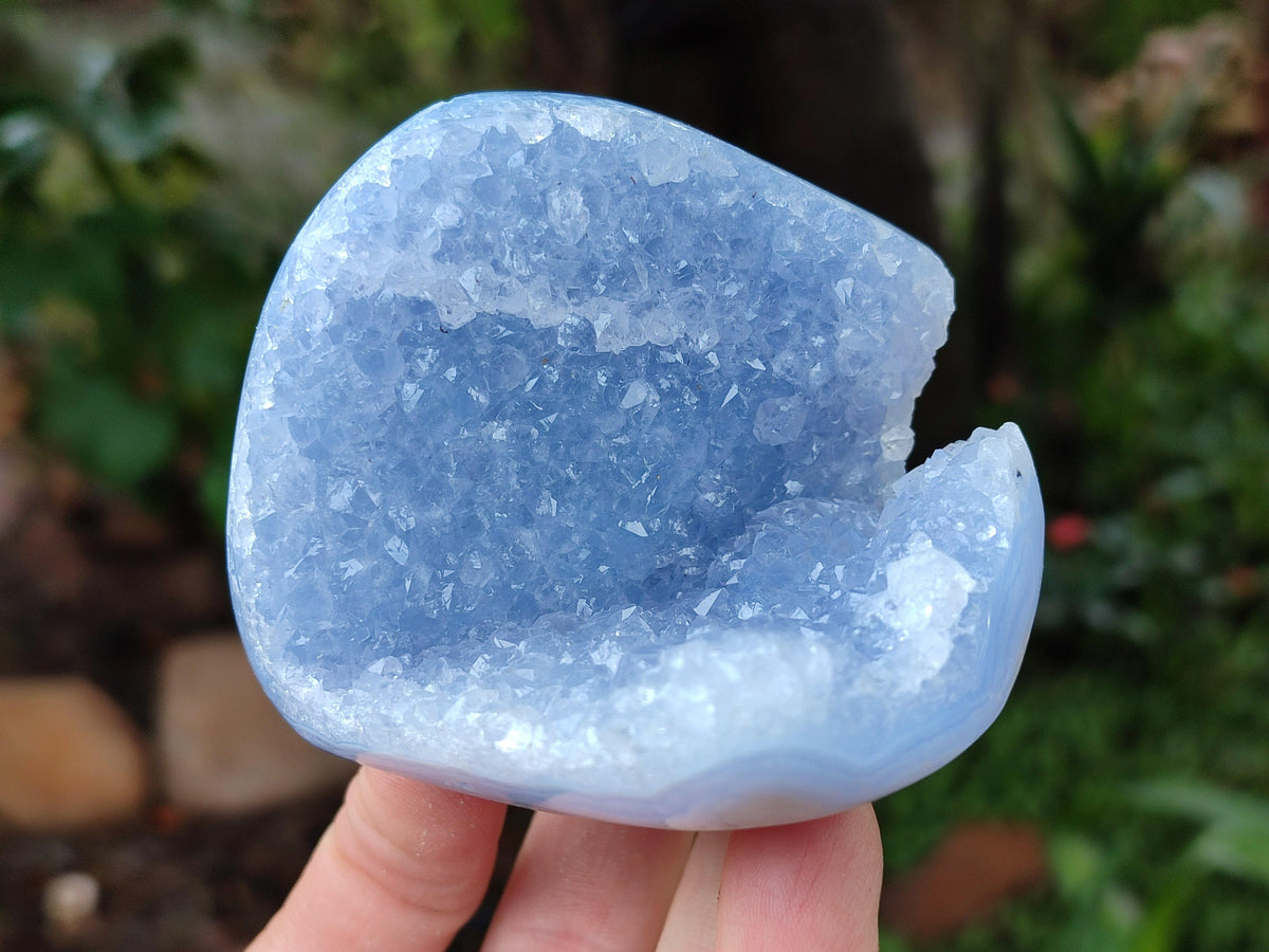 Polished Blue Lace Agate Standing And Free Forms x 6 From Nsanje, Malawi